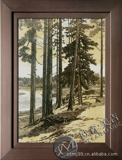 太陽樹木現代簡約裝飾畫 自然美學與商業機遇的融合