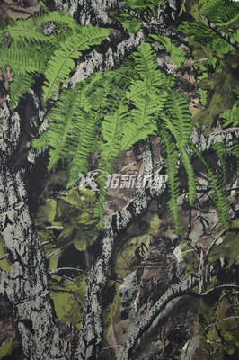 迷彩印花系列 樹木印花PVC涂層滌塔夫面料的專業解析